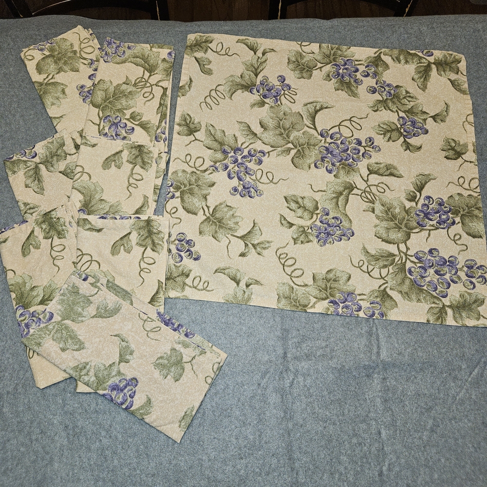Cost Plus World Market Floral Cotton Tablecloth